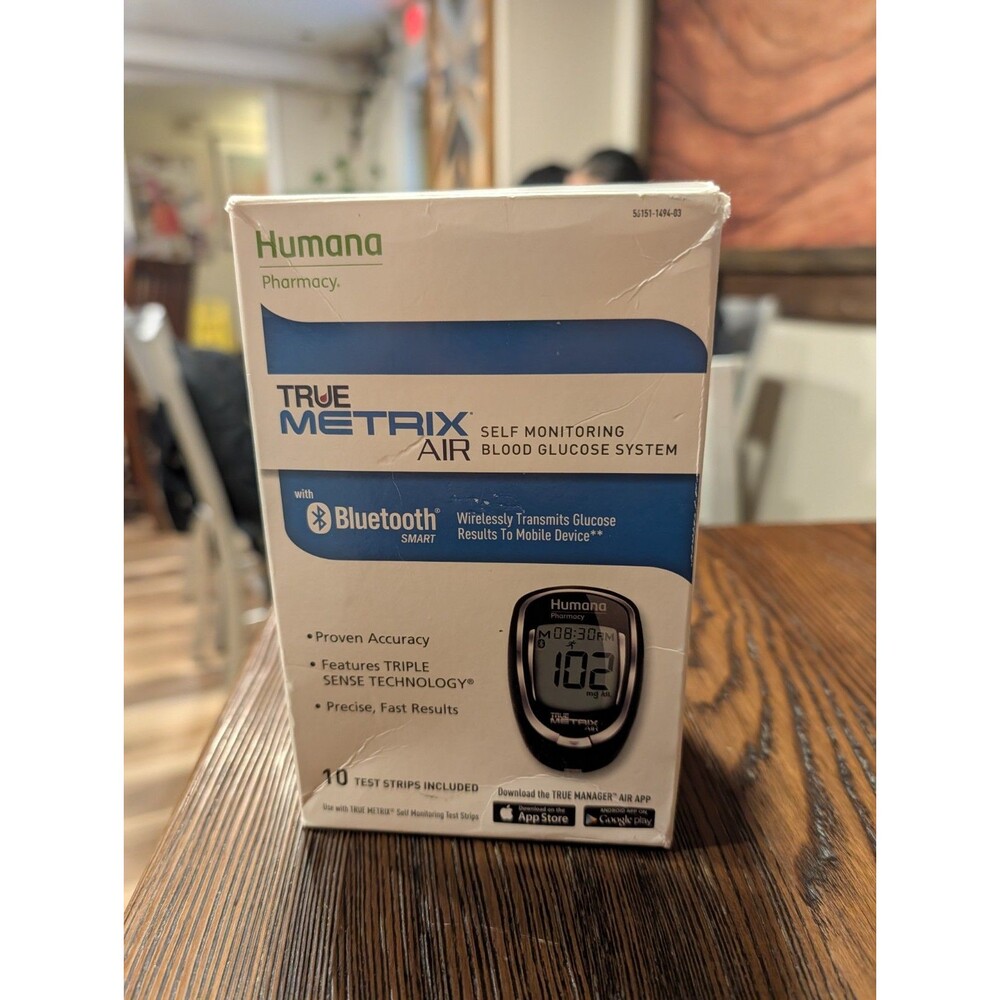Humana TruMetrix Air Bluetooth Self Monitoring Blood Glucose System NIB